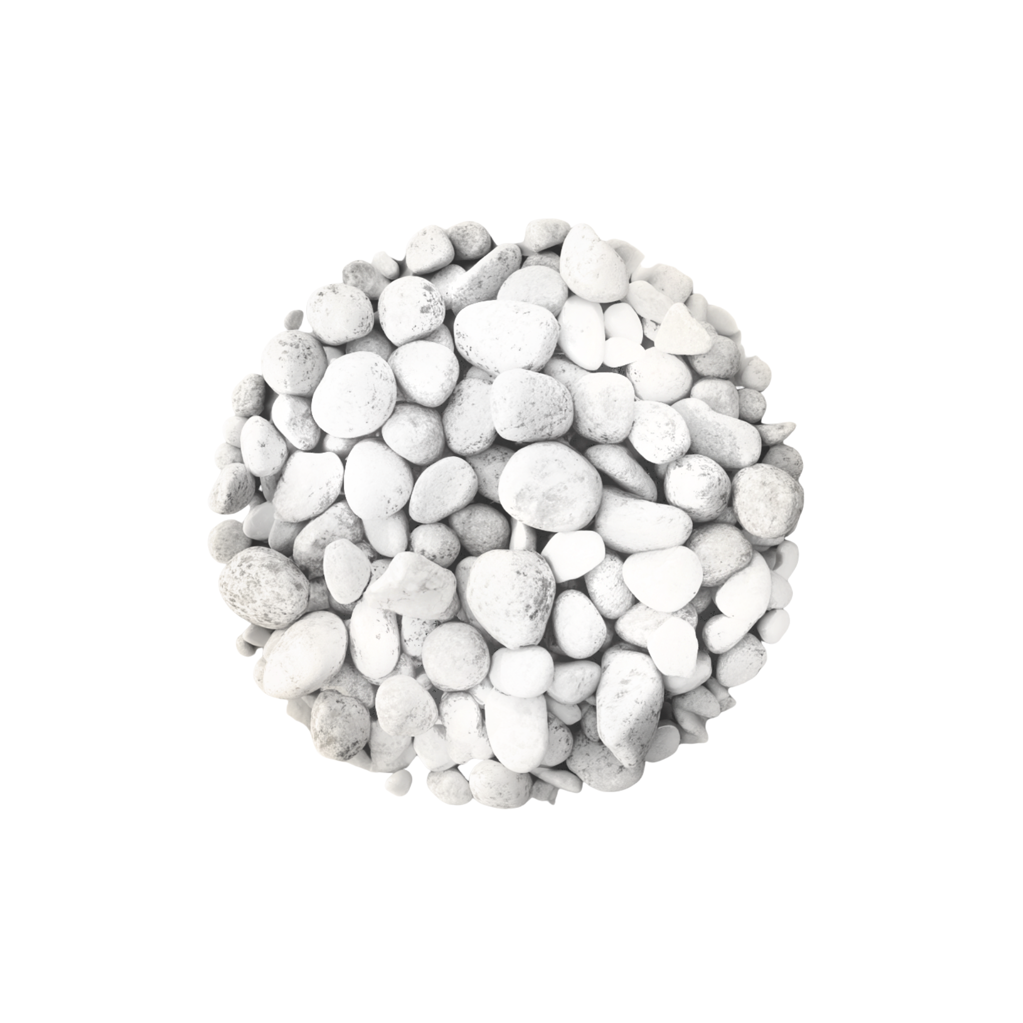 Dekorstein Hvit 15-25 mm - 10 kg